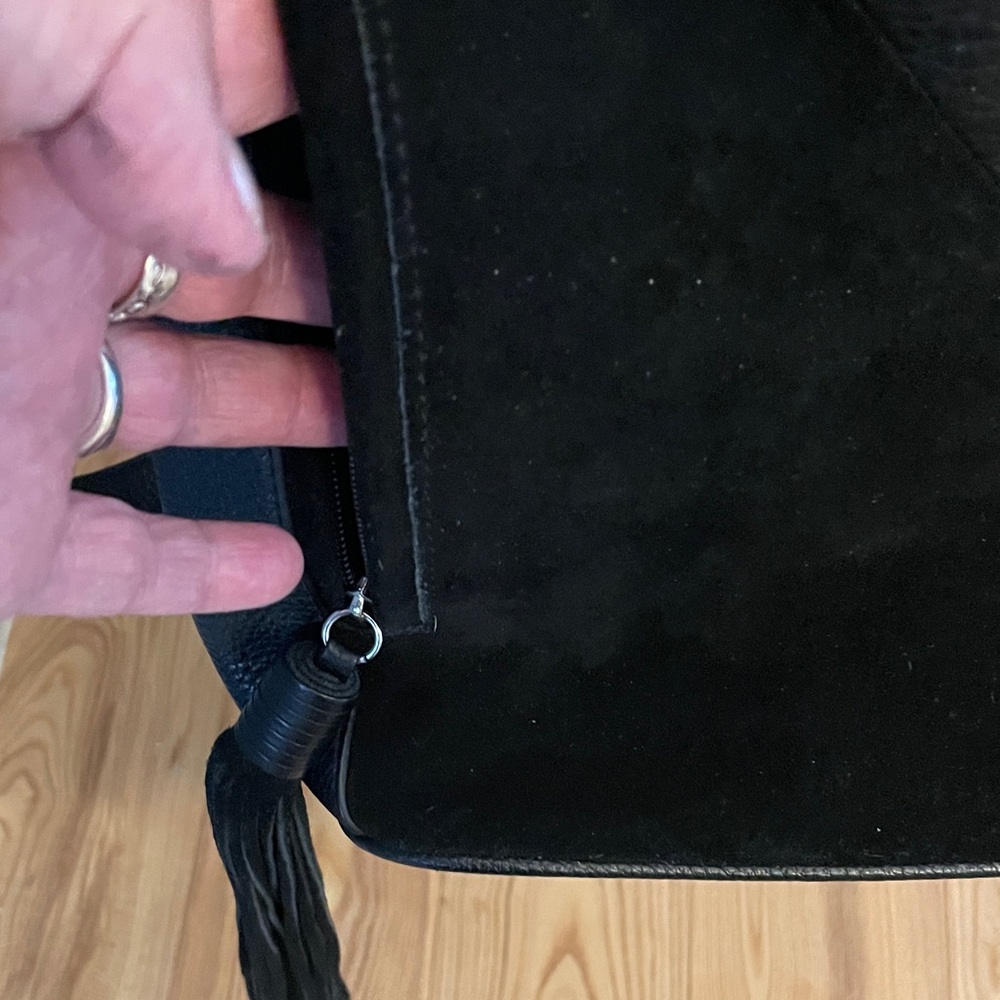 Sam Edelman Black Fringe Shoulder Bag - Picture 5 of 8